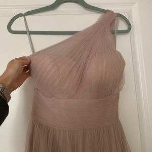 WToo one shoulder dress. SIZE 4, Color: Latte.